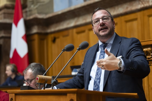 Philipp Matthias Bregy, Mitte-VS, spricht waehrend der Wintersession der Eidgenoessischen Raete, am Dienstag, 17. Dezember 2024 in Bern. (KEYSTONE/Peter Klaunzer)