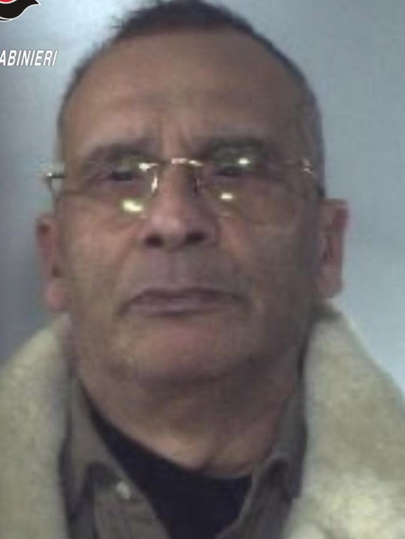 epa10882005 A handout mugshot made available by Italy&#039;s Carabinieri shows Mafia boss Matteo Messina Denaro, Italy&#039;s most wanted man, following his arrest in Palermo, Sicily, by the Carabinie ...