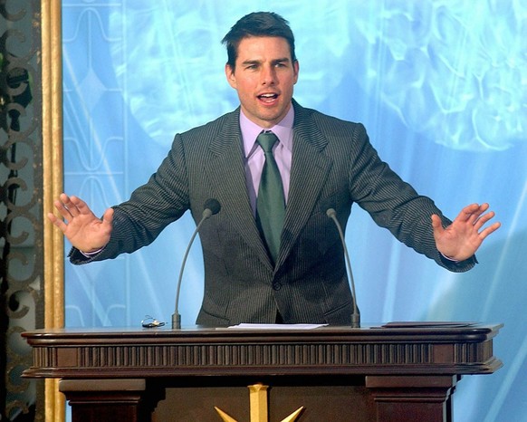 US actor Tom Cruise is in Madrid on Saturday, 18 September 2004 to give a speech at the opening of the new Spanish headquarters of the &quot;Church of Scientology&quot; in a $15 million structure stan ...