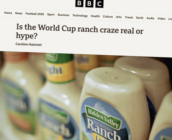 Ranch Dressing 
https://www.bbc.com/travel/article/20260630-the-truth-about-the-world-cup-ranch-dressing-craze