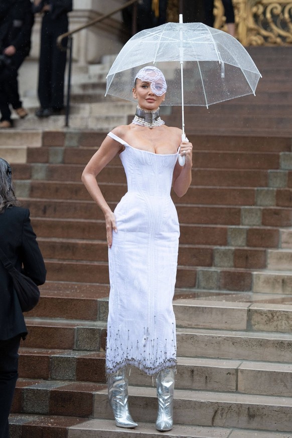 PFW Schiaparelli Arrivals AM Tatiana Korsakova attending the Schiaparelli Haute Couture Fall/Winter 2025/2026 show as part of Paris Fashion Week in Paris, France on July 07, 2025. Photo by Aurore Mare ...