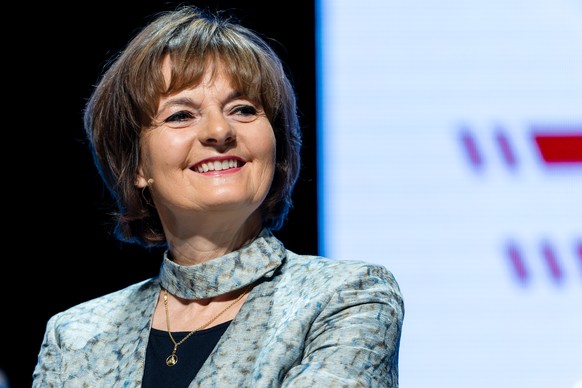 Ruth Metzler-Arnold, Kandidatin Praesidium Swiss Olympic und ehemalige Bundesraetin, nimmt an einer Podiumsdiskussion teil anlaesslich dem Sport Forum 2024 am Donnerstag, 7. November 2024 im KKL in Lu ...