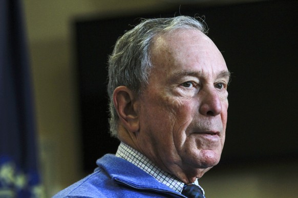 FILE - In this Oct. 13, 2018 file photo, former New York City Mayor Michael Bloomberg speaks at a Moms Demand Action gun safety rally at City Hall in Nashua, N.H. A political committee backed by billi ...
