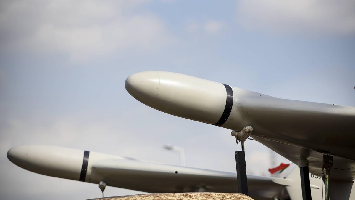 Iran: 44th anniversary of victory of the Islamic Revolution Iranian domestically built drones, Shahed 136 is displayed during the annual rally commemorating Iran s 1979 Islamic Revolution. Tehran Tehr ...