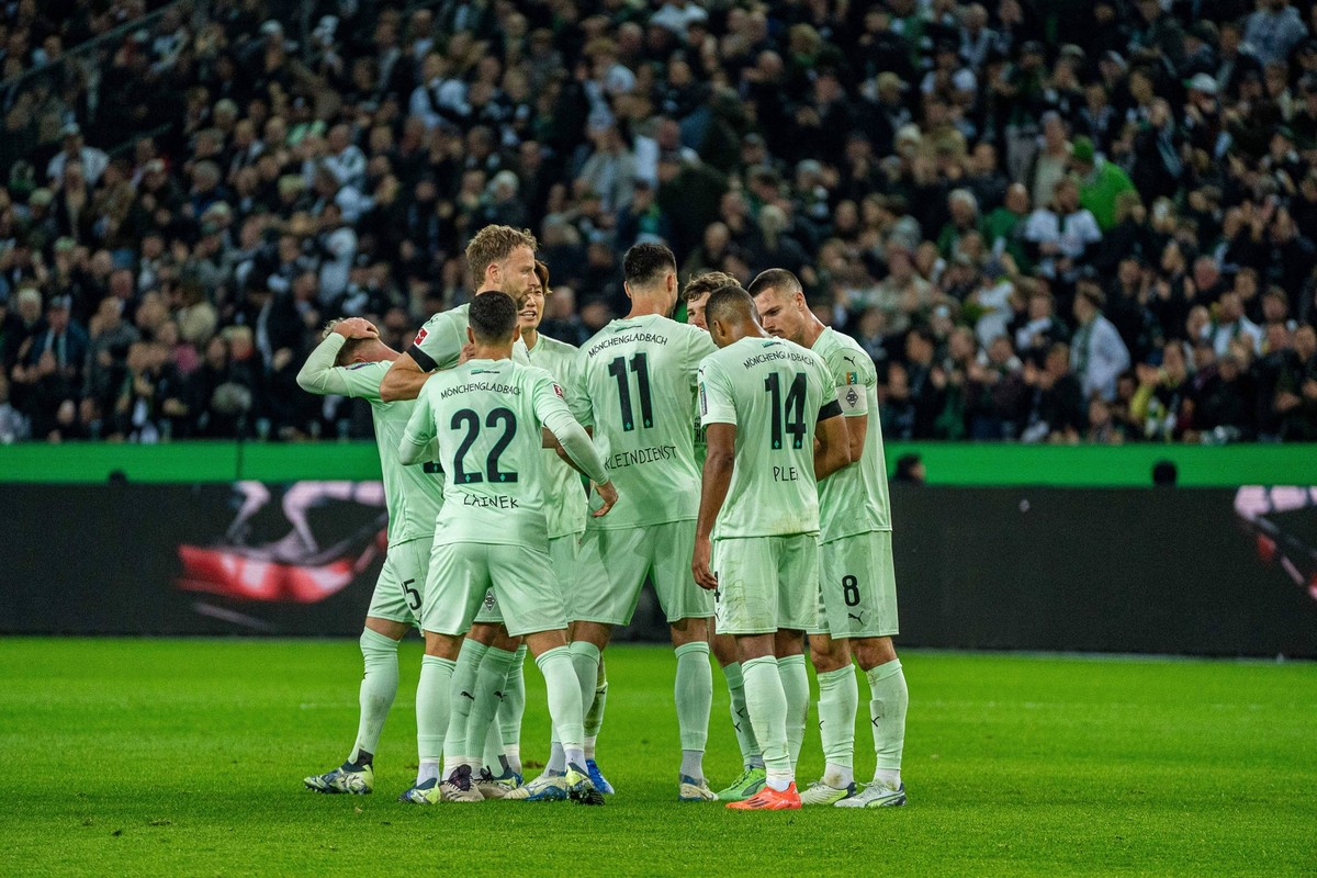 Jubel zum 2:0 durch Tim Kleindienst Borussia Moenchengladbach, 11 VfL Borussia Moenchengladbach vs. FC St. Pauli, Fussball, 1. Bundesliga, 11. Spieltag, Saison 2024/2025, 24.11.2024 VfL Borussia Moenc ...