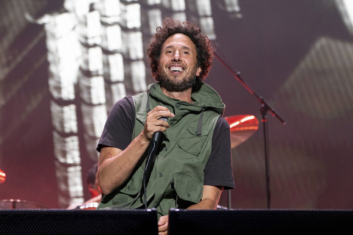 Zack de la Rocha of Rage Against the Machine performs during the Festival d'été de Québec on Saturday, July 16, 2022, in Quebec City. (Photo by Amy Harris/Invision/AP)
Zack de la Rocha