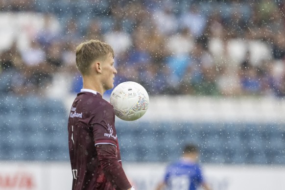 Torhueter Pascal Loretz von Luzern beim Super League Meisterschaftsspiel zwischen dem FC Luzern und dem Servette FC vom Sonntag, 21. Juli 2024 in Luzern. (KEYSTONE/Urs Flueeler)