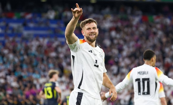 Tor und Torjubel beim 4:0 durch Niclas Fuellkrug , Fussball, UEFA , Europa Meisterschaft, Gruppe A 2024, Deutschland vs. Schottland, 14.06.2024, Munich Football Arena, Muenchen, Deutschland Muenchen M ...