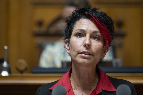 Sandra Sollberger, SVP-BL, spricht zur Grossen Kammer, an der Sommersession der Eidgenoessischen Raete, am Montag, 30. Mai 2022 im Nationalrat in Bern. (KEYSTONE/Alessandro della Valle)