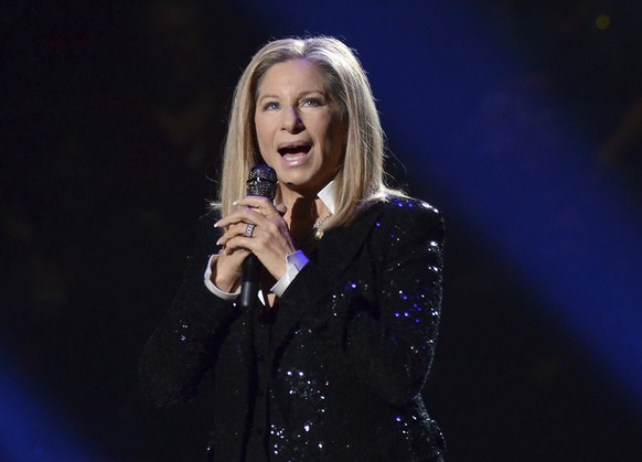 FILE - Singer Barbra Streisand performs in New York, Oct. 11, 2012. Celebrities including Streisand are increasingly lending their star power to President Joe Biden, hoping to energize fans to vote fo ...