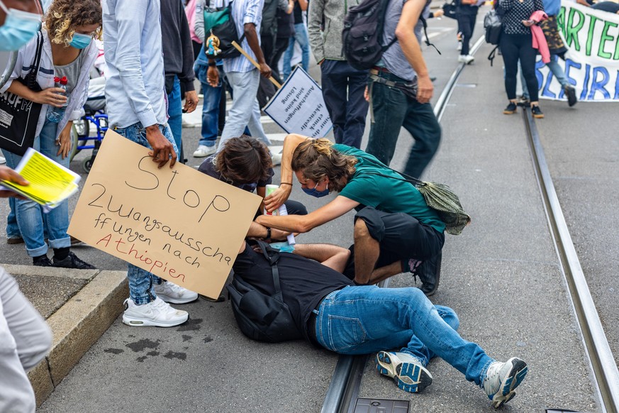 Eritrea-Demo in Bern (Waisenhausplatz und Umgebung) am 22. September 2020.