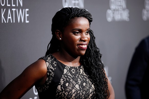 Ugandan chess player Phiona Mutesi, who is portrayed in &quot;Queen of Katwe&quot; poses at the film&#039;s Los Angeles premiere in Hollywood, California September 20, 2016. REUTERS/Danny Moloshok