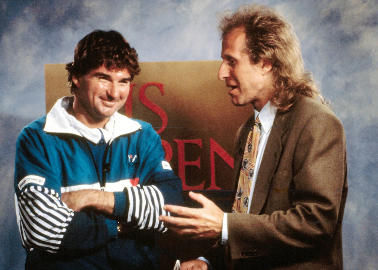 IMAGO / Everett Collection

Jimmy Connors, being interviewed by Vitas Gerulaitis, after he became the oldest (at age 39), U.S. Open semifinalist ever, in 1991. (c)USA Network. Courtesy: Everett Collec ...