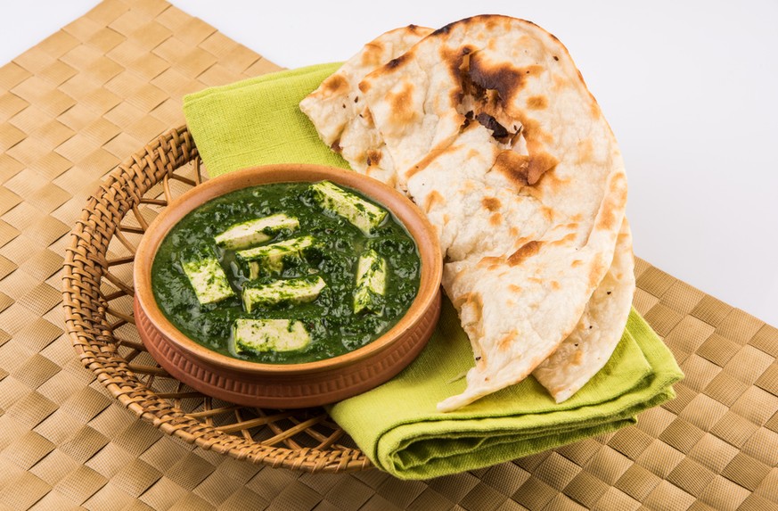 saag paneer palak paneer indisches essen spinat