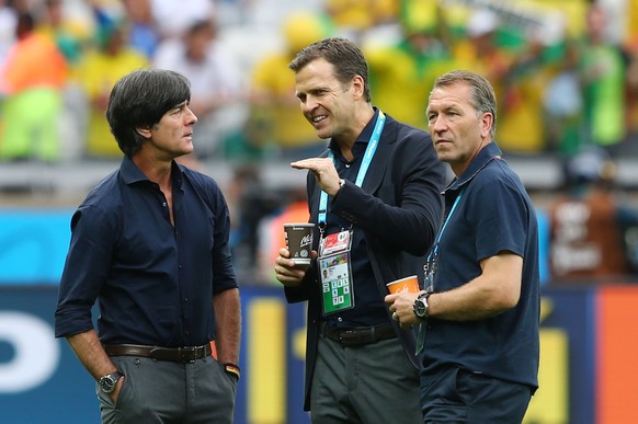 Erfolgstrio: Bundestrainer Löw, Manager Bierhoff, Torhütertrainer Köpke.