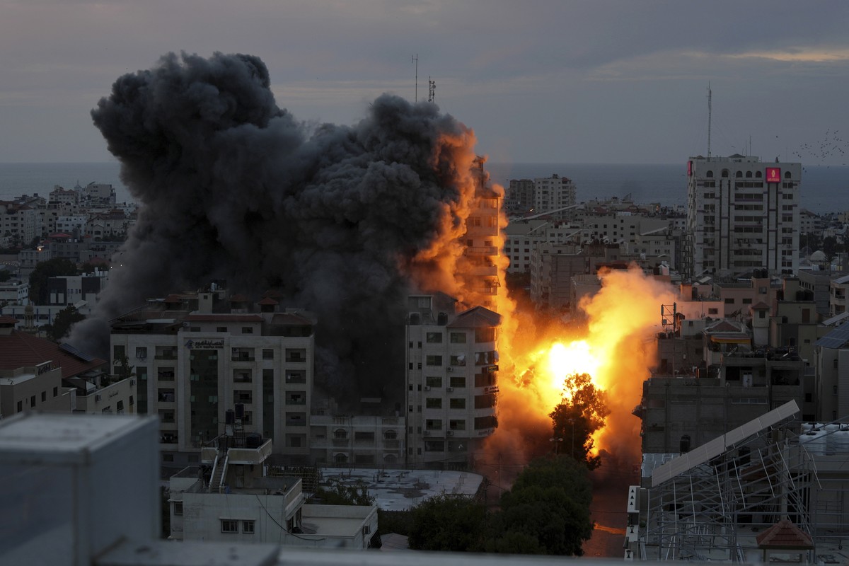 Une frappe israélienne sur Gaza.