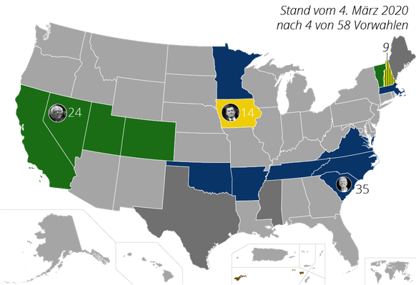 Resultate Super Tuesday 2020