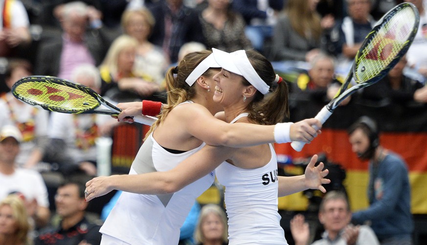 Verstehen sich blendend: Belinda Bencic und Martina Hingis.