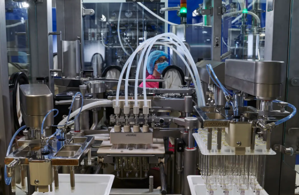 Blick in die Ibsa-Produktion im Tessin.