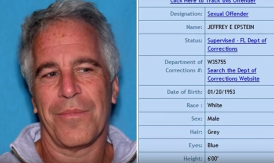 Eine Polizei-Akte von Jeffrey Epstein.