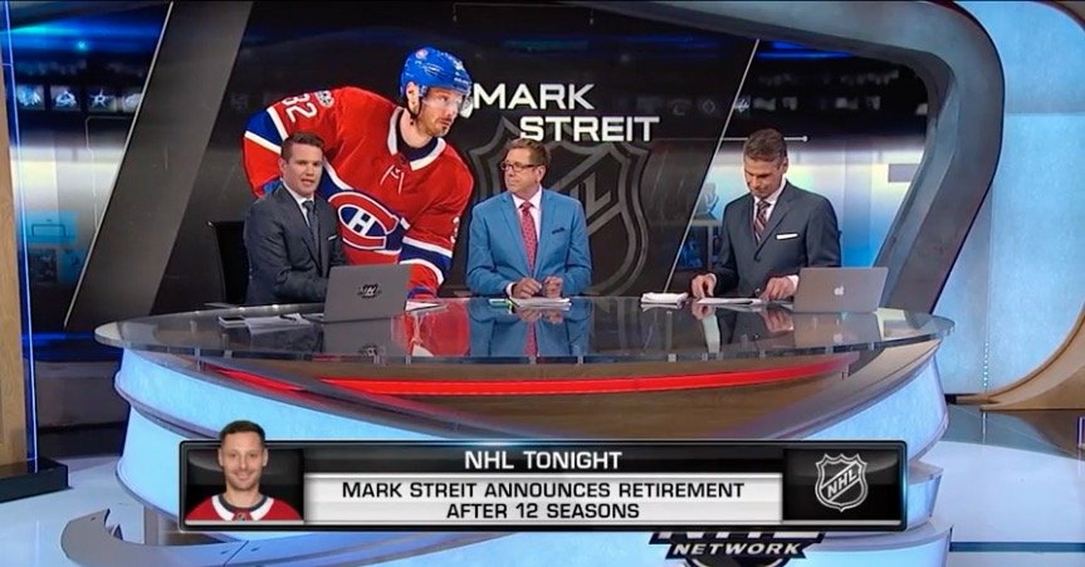 Die «NHL tonight»-Crew diskutiert über den Rücktritt von Mark Streit.