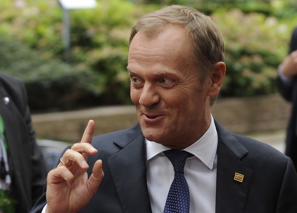 Donald Tusk auf dem Weg zum EU-Sondergipfel in Brüssel.