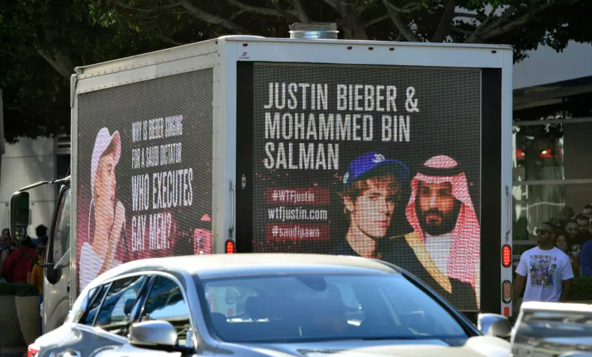 justin bieber droits de l'homme droits humains concert arabie saoudite mohammed bin salman