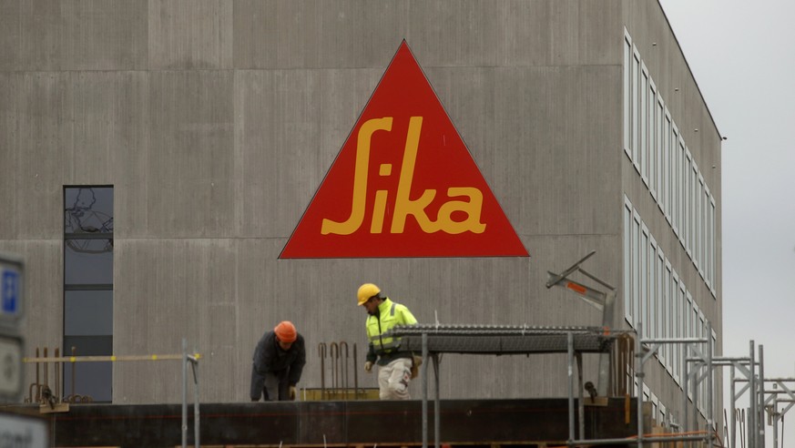 Die Querelen beim Bauchemie-Unternehmen nehmen kein Ende – Sika-Signet an einem Bürogebäude in Zürich.