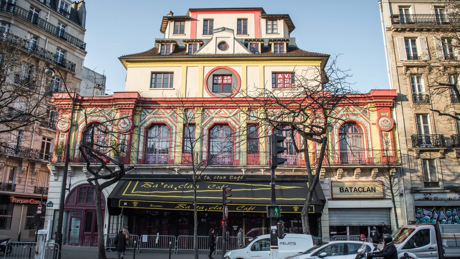 epa05216067 Bataclan theater venue prior to a French parliamentary enquiry commitee into possible security failings over two major terror attacks in Paris in 2015, visited the building in Paris, Franc ...