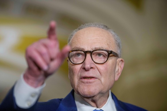 Senate Minority Leader Chuck Schumer, D-N.Y., speaks during the Senate Democrat policy luncheon news conference at the Capitol, Tuesday, Feb., 10, 2026, in Washington. (AP Photo/Rod Lamkey, Jr.)
Chuck ...