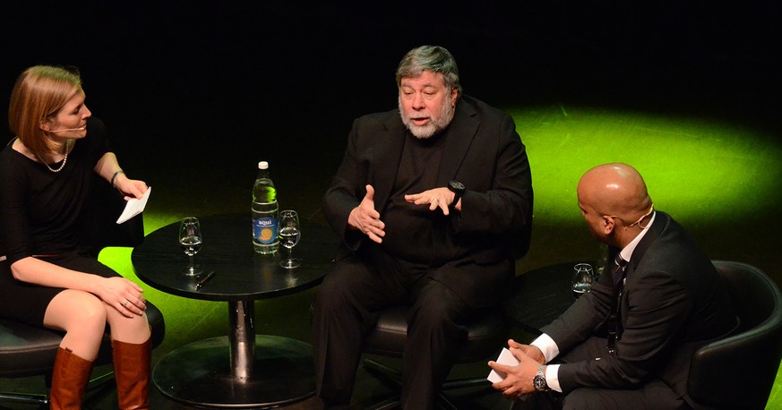 Steve Wozniak (Mitte) war in bester Plauderstimmung.