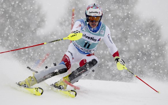 Daniel Yule konnte im Schneetreiben von Adelboden nicht überzeugen.