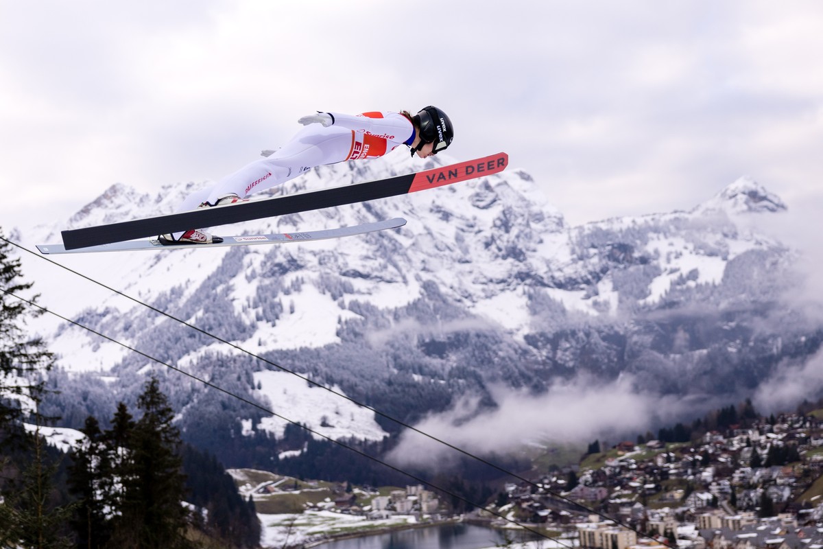 Sina Arnet dans le ciel obwaldien.