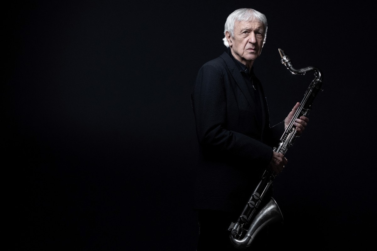 (FILES) French musician Michel Portal poses during a photo session in Paris on May 6, 2021. French clarinetist musician Michel Portal, a leading figure in contemporary jazz and multi-award winner duri ...