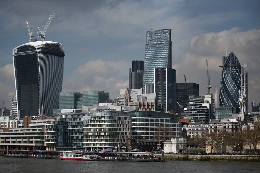 LONDON, ENGLAND - APRIL 01: A general view of the City of London on April 1, 2014 in London, England. Several high profile campaigners including Sir Anthony Gormley and Anish Kapoor have launched a ca ...