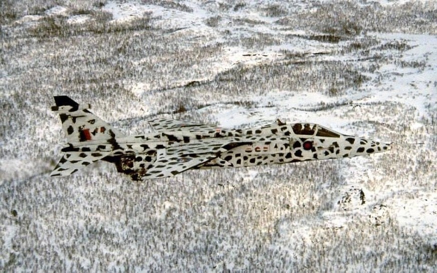 41F Sqn Jaguar - Somewhere round Bardufoss AFB, Norway. Wenn Flugzeugtarnung funktioniert.

https://x.com/CcibChris/status/1637116127707791362/photo/1
