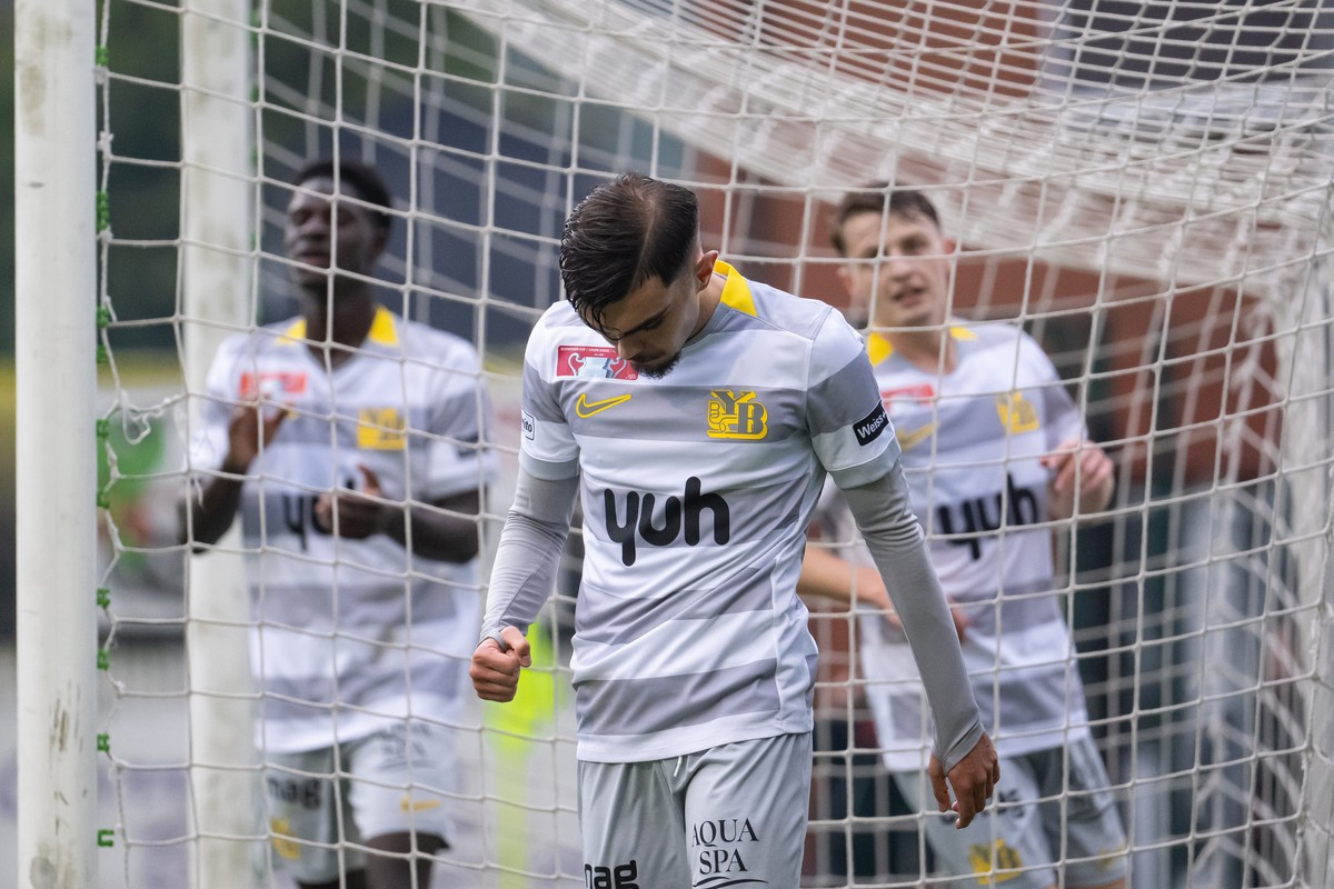 Edin Etoski (YB), during the second-round Swiss Cup match between AC Taverne and BSC Young Boys, Sunday, October 18, 2026, in Taverne. (KEYSTONE / Ti-Press / Pablo Gianinazzi)
