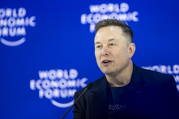 Elon Musk, speaks during a panel discussion during the 56th annual meeting of the World Economic Forum, WEF, in Davos, Switzerland, Thursday, January 22, 2026. The meeting under the topic "A Spir ...