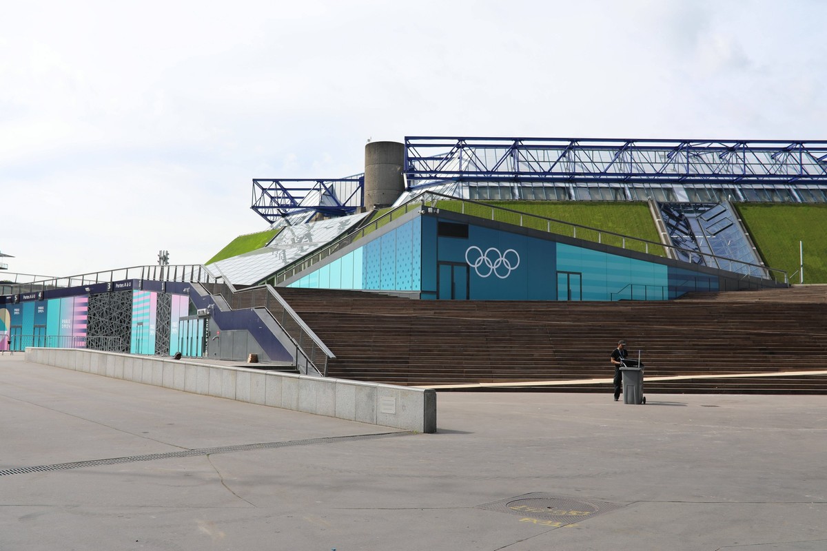 July 11, 2024, Paris, Ile-De-France, France: The BERCY ARENA will be the venue for the Artistic Gymnastics and Basketball knock-out phase of the Paris 2024 Olympic Games, Olympische Spiele, Olympia, O ...