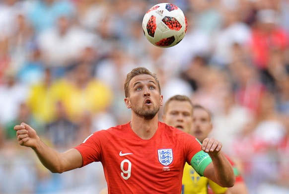 epa06871078 Harry Kane of England in action during the FIFA World Cup 2018 quarter final soccer match between Sweden and England in Samara, Russia, 07 July 2018.

(RESTRICTIONS APPLY: Editorial Use  ...