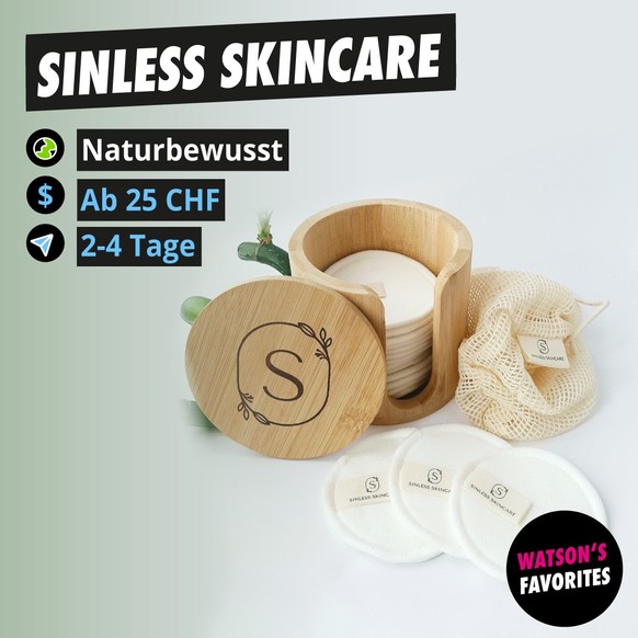 Die wiederverwendbaren Pads von Sinless Skincare.