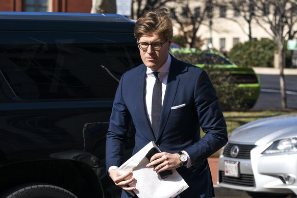 epa06547130 Attorney Alex Van Der Zwaan walks into the Washington field office of the FBI for processing before offering his plea at the Federal courthouse to making false statements to federal invest ...