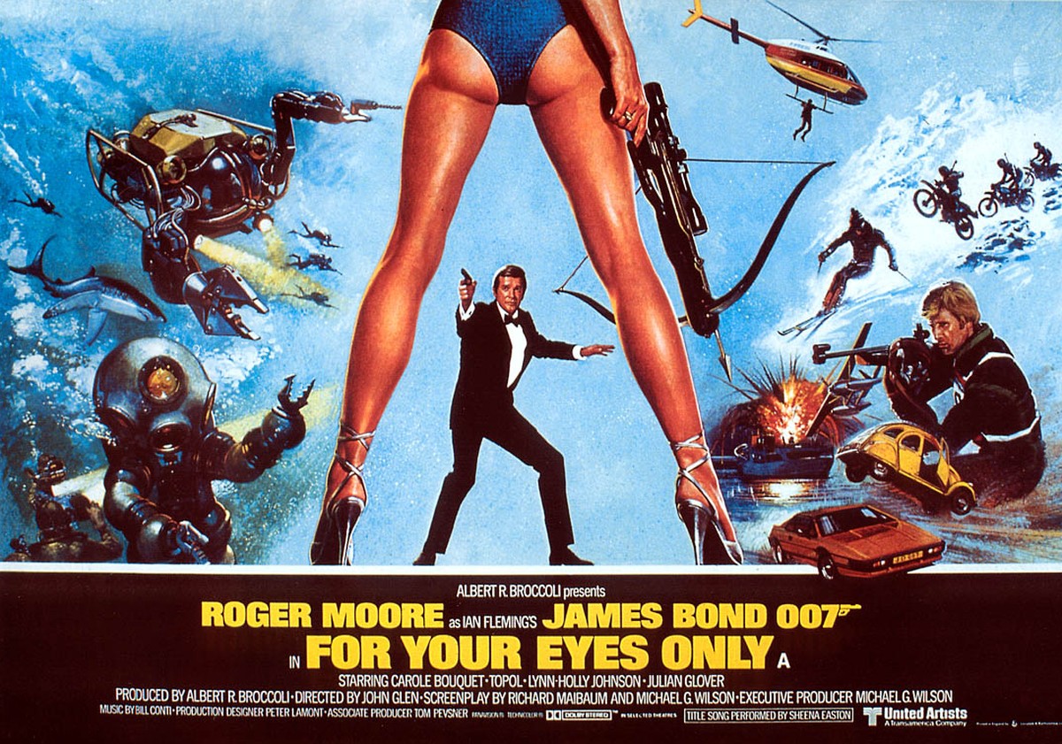 for your eyes only james bond 007 roger moore http://www.newstatesman.com/culture/2015/01/why-women-are-getting-bum-deal-film-posters