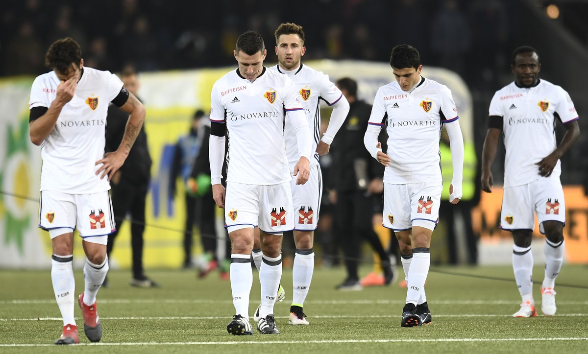 03.12.2016; Bern; Fussball Super League - BSC Young Boys - FC Basel;Entaeuschung bei Basel (Urs Lindt/freshfocus)
