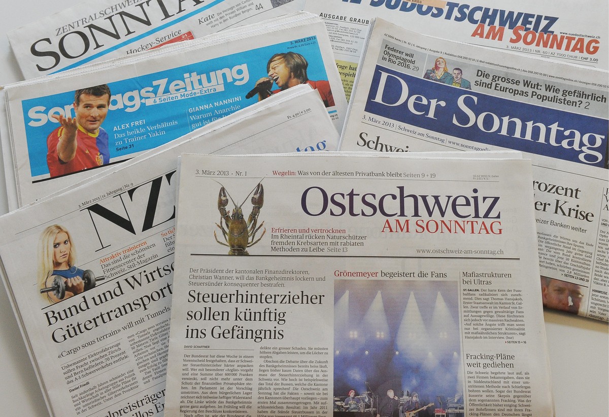 ARCHIVBILD ZUR EINSTELLUNG DER PRINTAUSGABE DER "OSTSCHWEIZ AM SONNTAG", AM DIENSTAG, 19. SEPTEMBER 2017. DIE SONNTAGSZEITUNG DER OSTSCHWEIZ ERSCHEINT GEMAESS EIGENEN ANGABEN NUR NOCH IN DIG ...