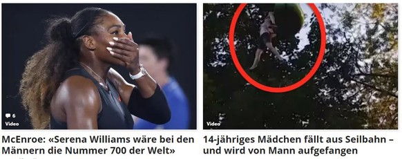 14-jähriges Mädchen fällt aus Seilbahn – und wird von Mann aufgefangen
Absicht oder genialer Zufall? Serena ist auf jeden Fall schockiert!