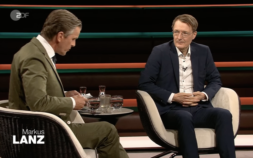 Karl Lauterbauch (rechts) zu Gast bei Markus Lanz.