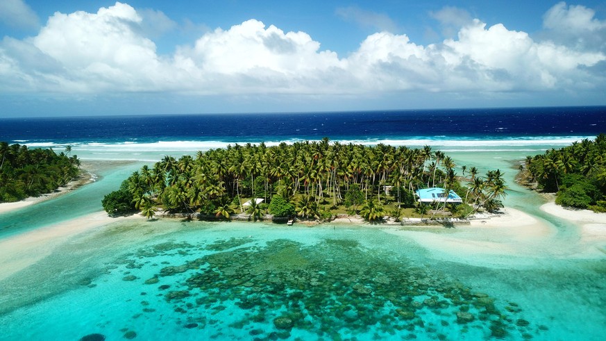 Ein Inselresort auf Majuro, welches zu den Marshallinseln gehört.