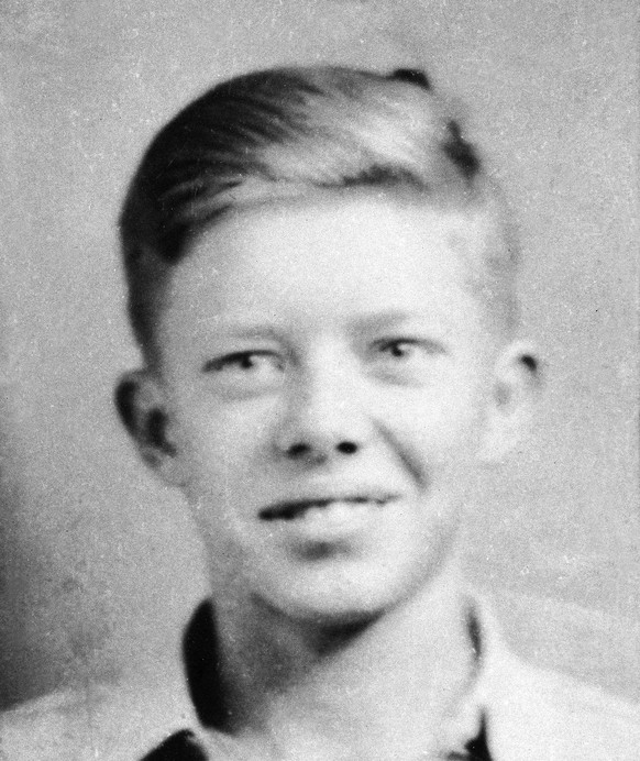 FILE - This is a 1932 family photo of Jimmy Carter at age 7 in Plains, Ga. (Carter Family Photo via AP, File)