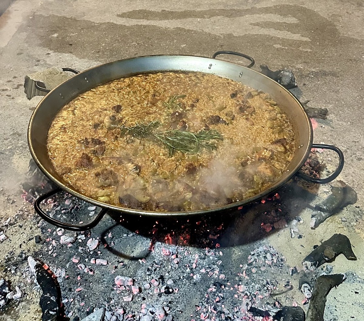 Sieht eigentlich gar nicht so schlecht aus, unsere Paella.